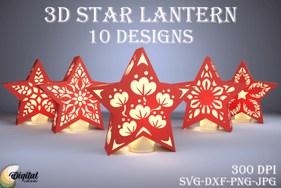 3D SVG Christmas Lanterns for Festive Blog Graphics