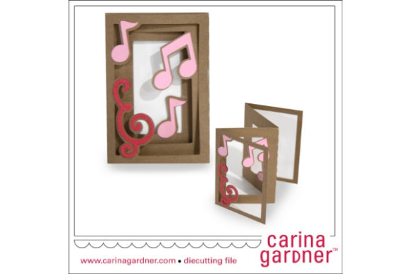 Accordion Musical Notes Card: A 3D SVG Shape for Makers