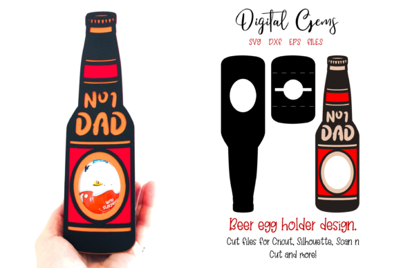 Beer Egg Holder: A 3D SVG Shape for Father's Day