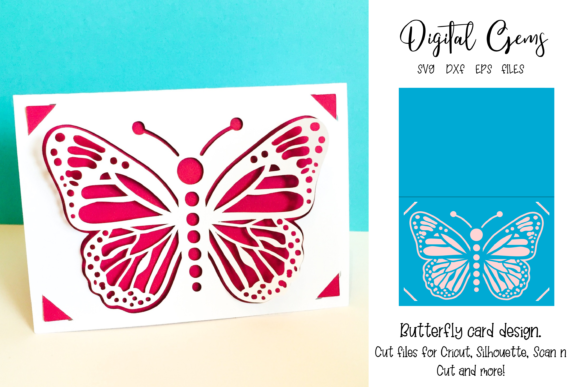 Butterfly Card Design: 3D SVG Shapes for Crafts