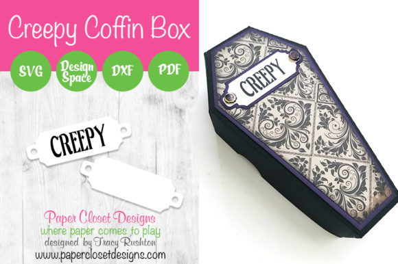 Creepy Coffin Box: 3D SVG for Shadow Boxes & Blog Graphics
