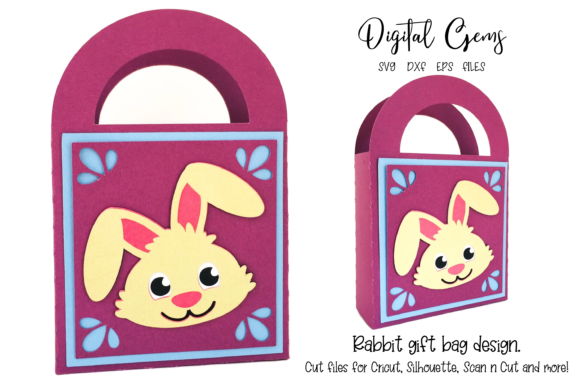 Easter Rabbit Gift Bag Design: A 3D SVG Shapes Asset