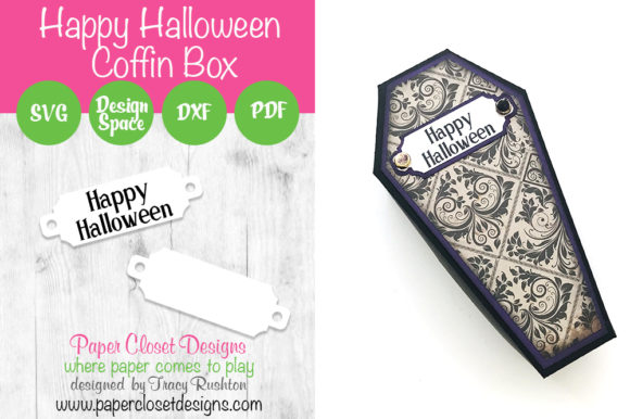 Happy Halloween Coffin Box: 3D SVG for Gift Boxes