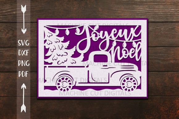 Joyeux Noel Card Papercut: A 3D SVG Christmas Gem