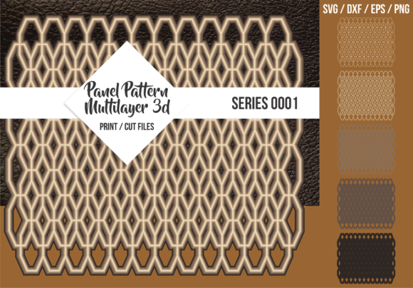 Panel Pattern Geometric Mutilayer 3D 001: 3D SVG Shapes Review