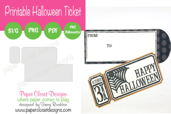 Printable Halloween Ticket: A 3D SVG Shape for Editors
