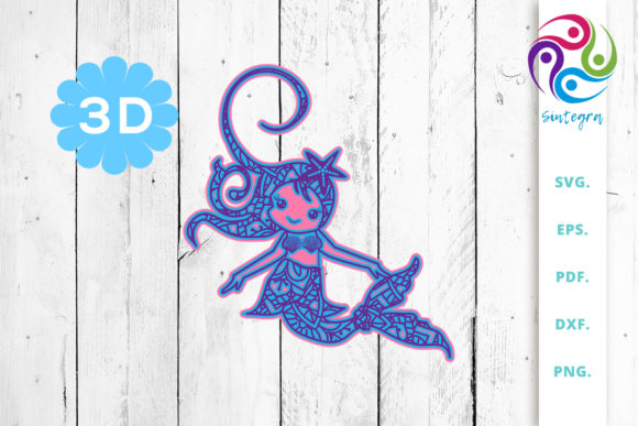 Review: 3D Multilayer Mermaid Cut File 2 for Embroidery