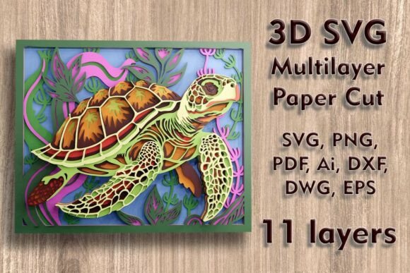 Sea Turtle 3D SVG for Shadow Boxes Review