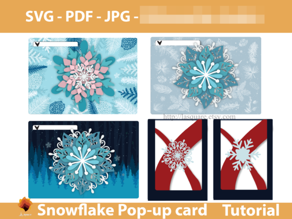Snowflake Pop-up 5x7in Greeting Card: A 3D SVG Christmas Review