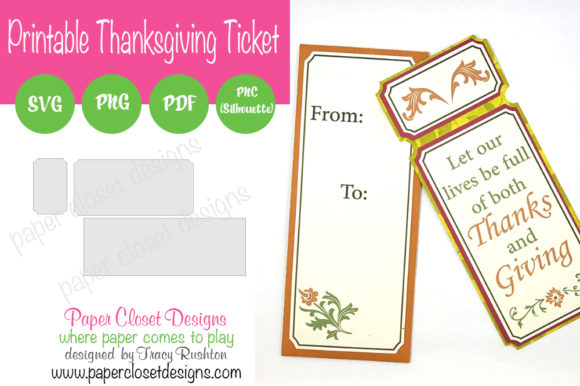 Vintage Fall Slimline Ticket: A 3D SVG Shapes Review