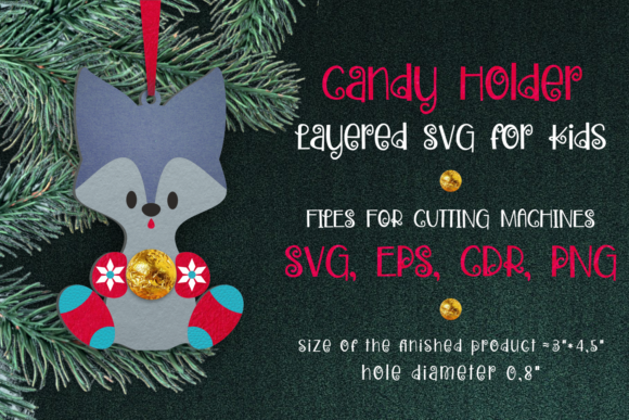 Wolf 3D SVG Ornament for Christmas Projects